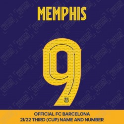 Memphis 9 (OFFICIAL FC BARCELONA 21/22 Third Cup Competition NAME AND NUMBERING - PLAYER VERSION)